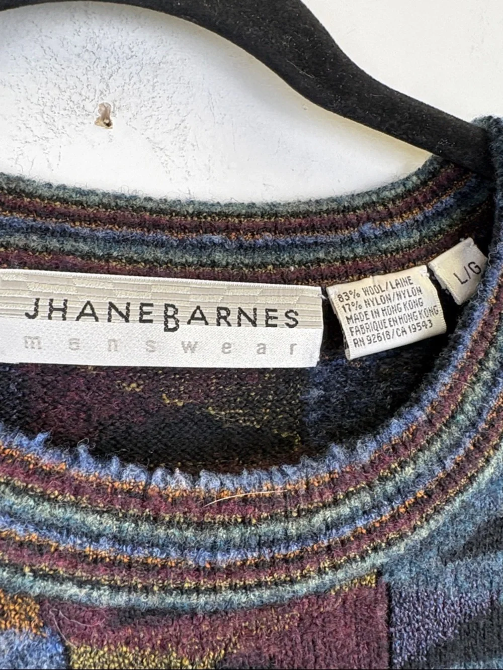 🔥 Vintage 90’s Jhane Barnes Geometric Knit Sweater Men’s Large 🔥